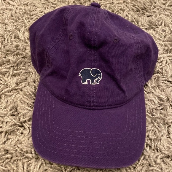 ivory ella Accessories - IVORY ELLA 🧢🐘 EMBROIDERED COTTON PURPLE ADJUSTABLE ELEPHANT BASEBALL HAT CAP OS